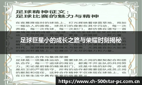 足球巨星小的成长之路与荣耀时刻揭秘